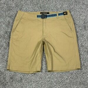 Burton Ridge Shorts Mens 32 Ripstop Khaki Adjustable‎ Belt Zippered Pockets